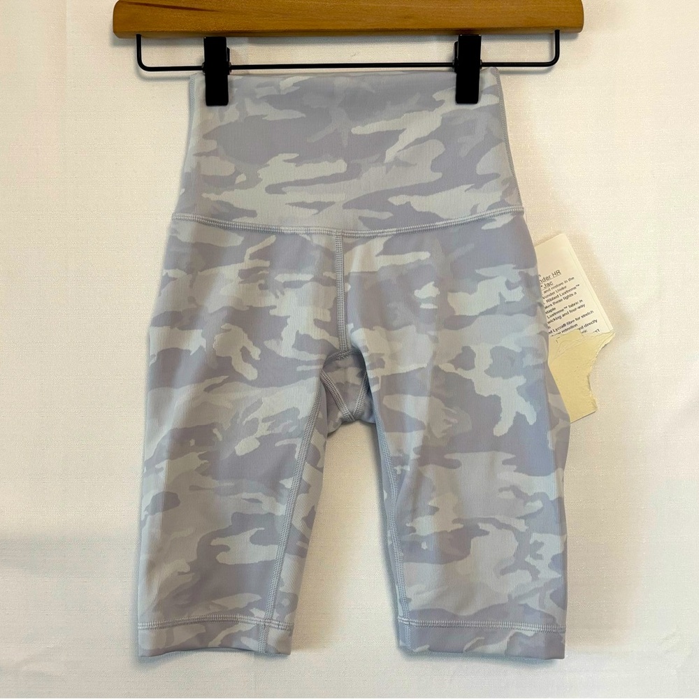 LULULEMON Wunder Under HR Short 10” White Camo Size 0 NWT